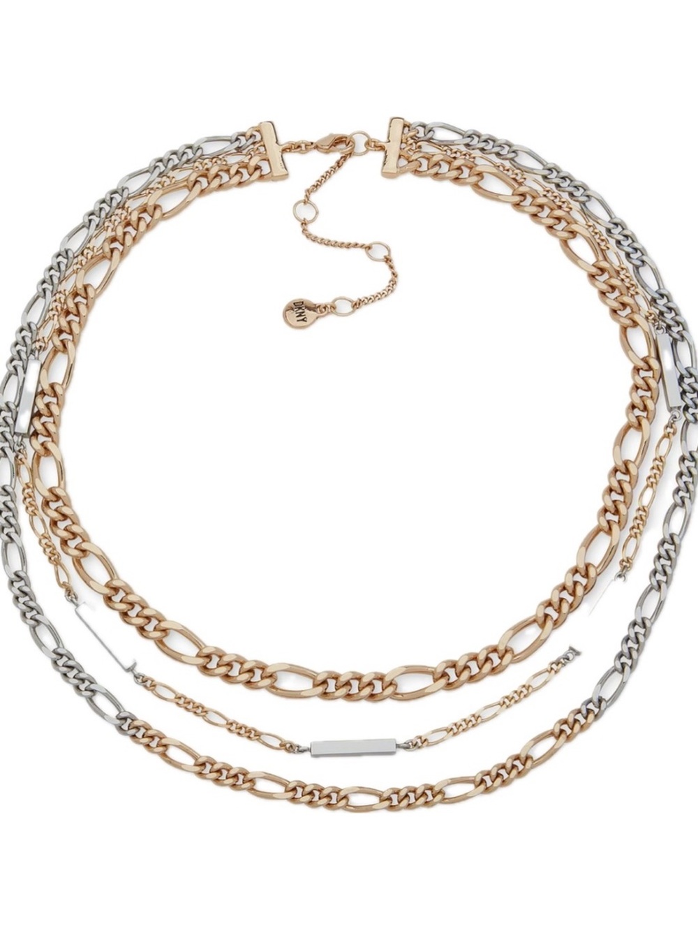 DKNY Two-Tone Layered Chain Necklace in Gold and Silver